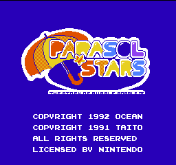Parasol Stars: Rainbow Island II screenshot 2 for NES